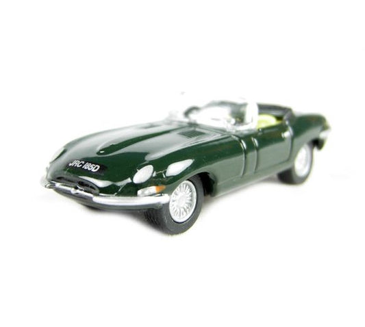 Green Jaguar E Type Oxford Diecast 1:76 Miniature Car Model