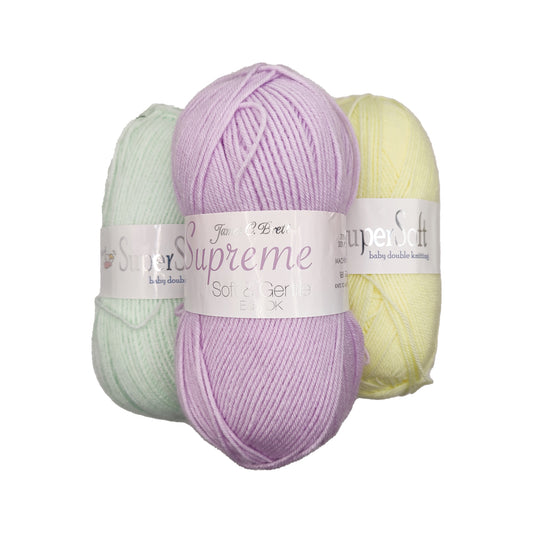 3 Pack Pastel Balls of Knitting Yarn