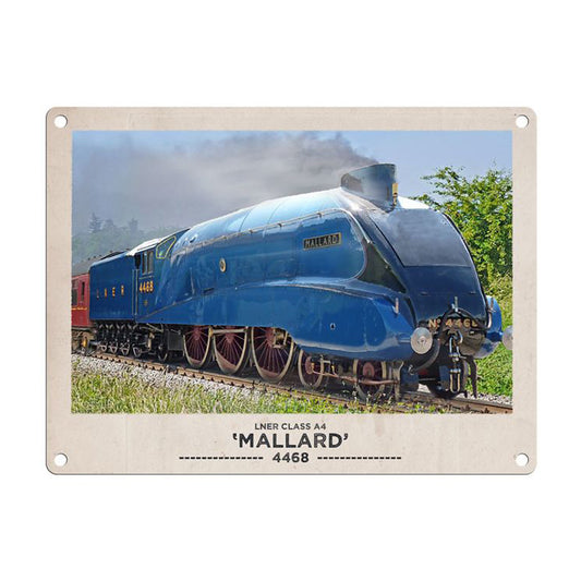 Large Mallard A4 Pacific No. 4468 Metal Sign