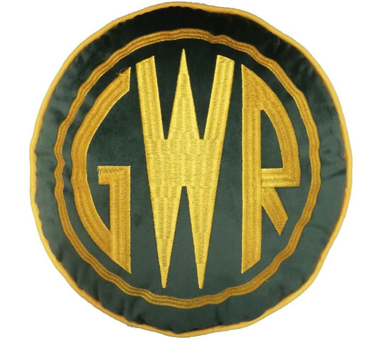 GWR Great Western Railway Logo Green Embroidered Cushion