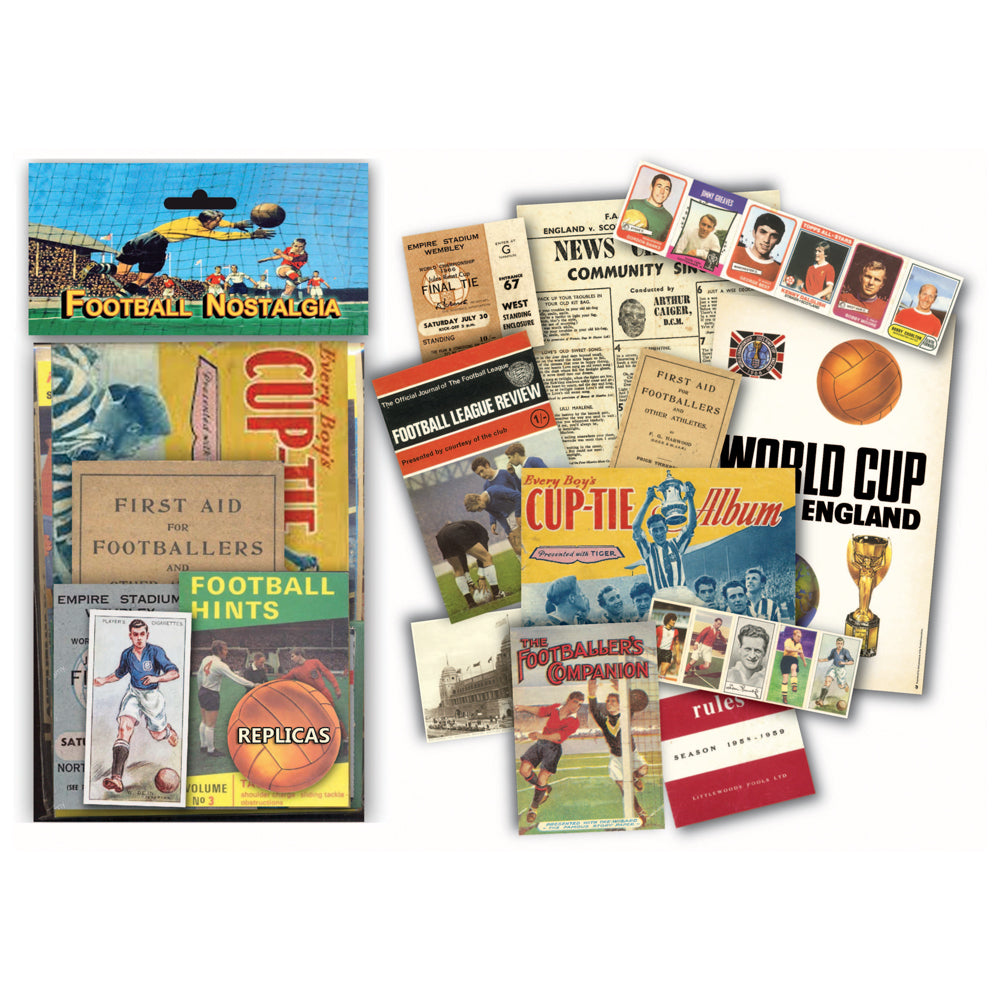 A vintage replica pack of football ephemera, making the perfect football lovers gift.