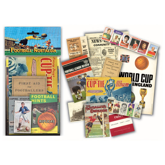 A vintage replica pack of football ephemera, making the perfect football lovers gift.